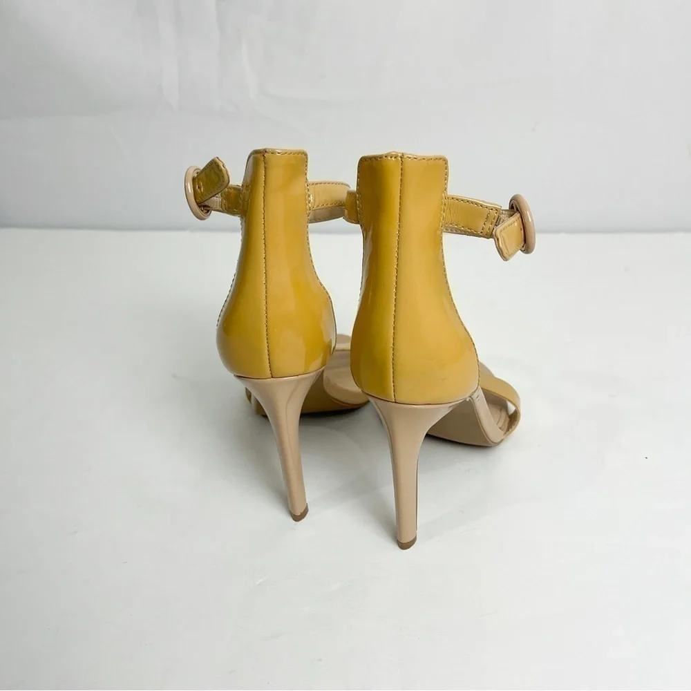 Saks 5th Avenue Charlize Strappy Nude Heels Size 6